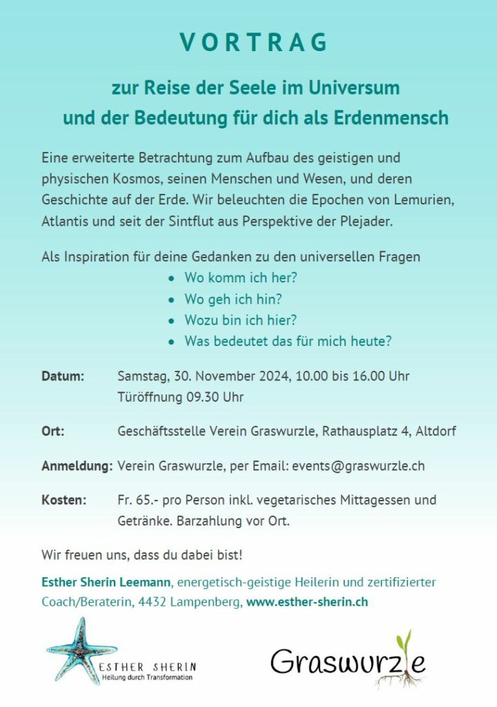 Flyer Vortrag in Altdorf